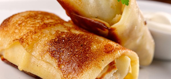 Gorgonzola and red chicory crêpes