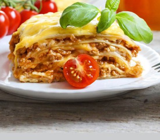Salami and taleggio lasagne